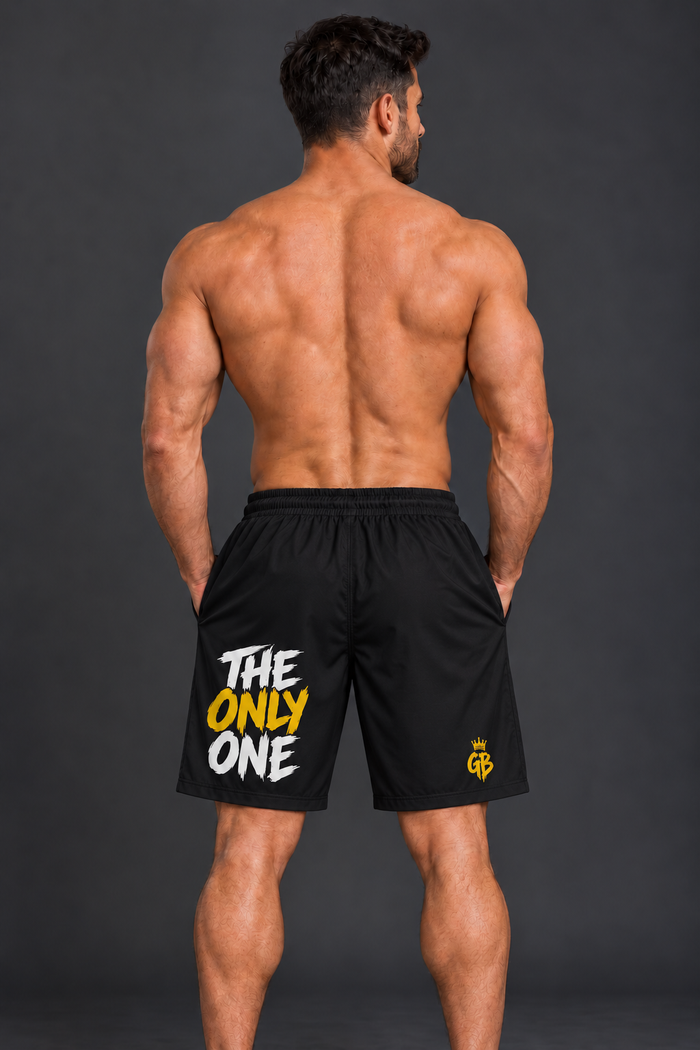 GIANT BEAST — The Only One | Pantaloncini Uomo Giallo/Bianco — Laccetti Neri