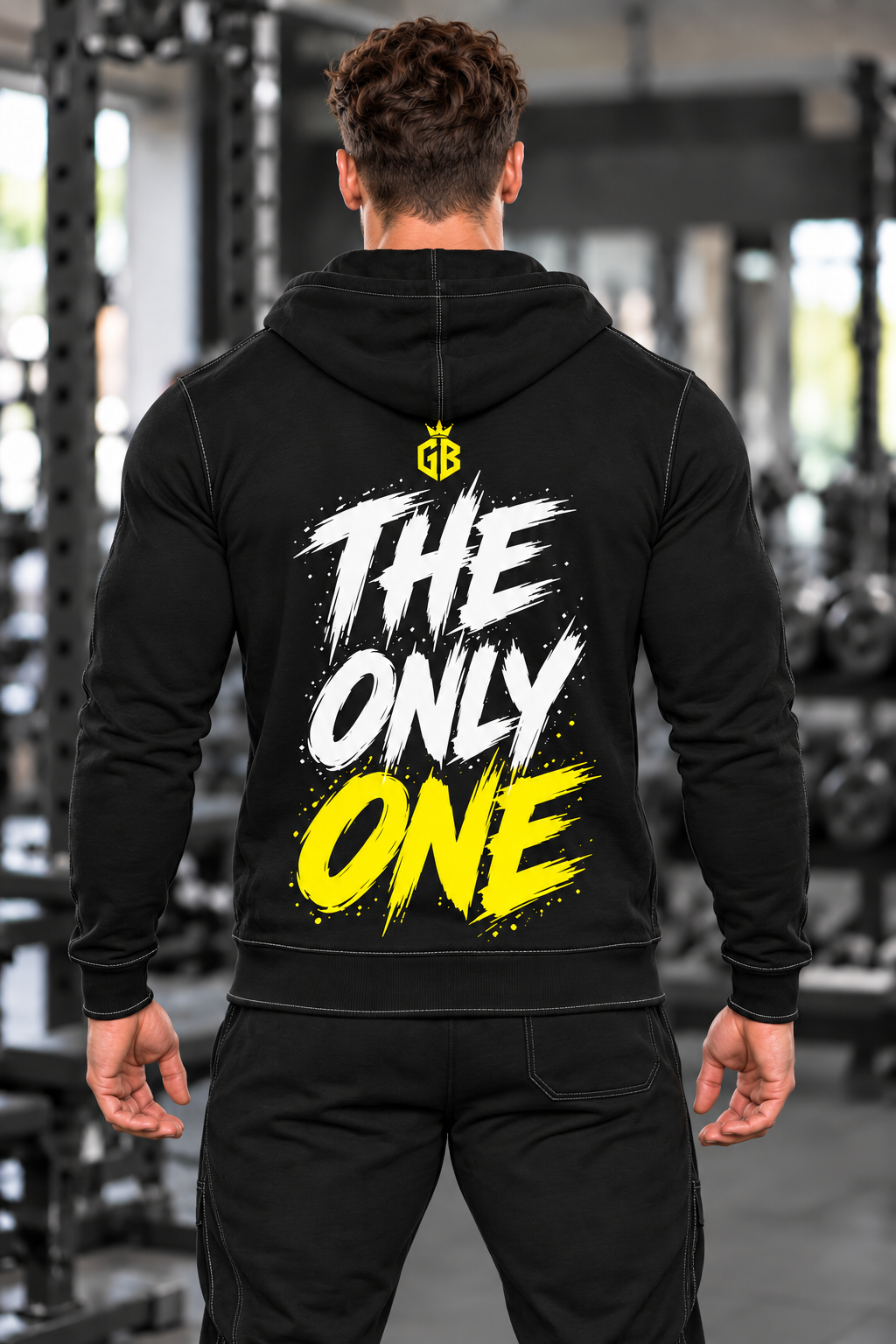 GIANT BEAST — The Only One | Heren Hoodie met Rits Geel/Wit