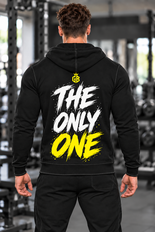 GIANT BEAST — The Only One | Heren Hoodie met Rits Geel/Wit