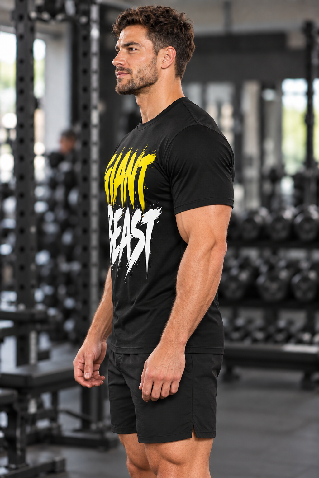 GIANT BEAST — The Only One | Heren T-shirt Geel/Wit