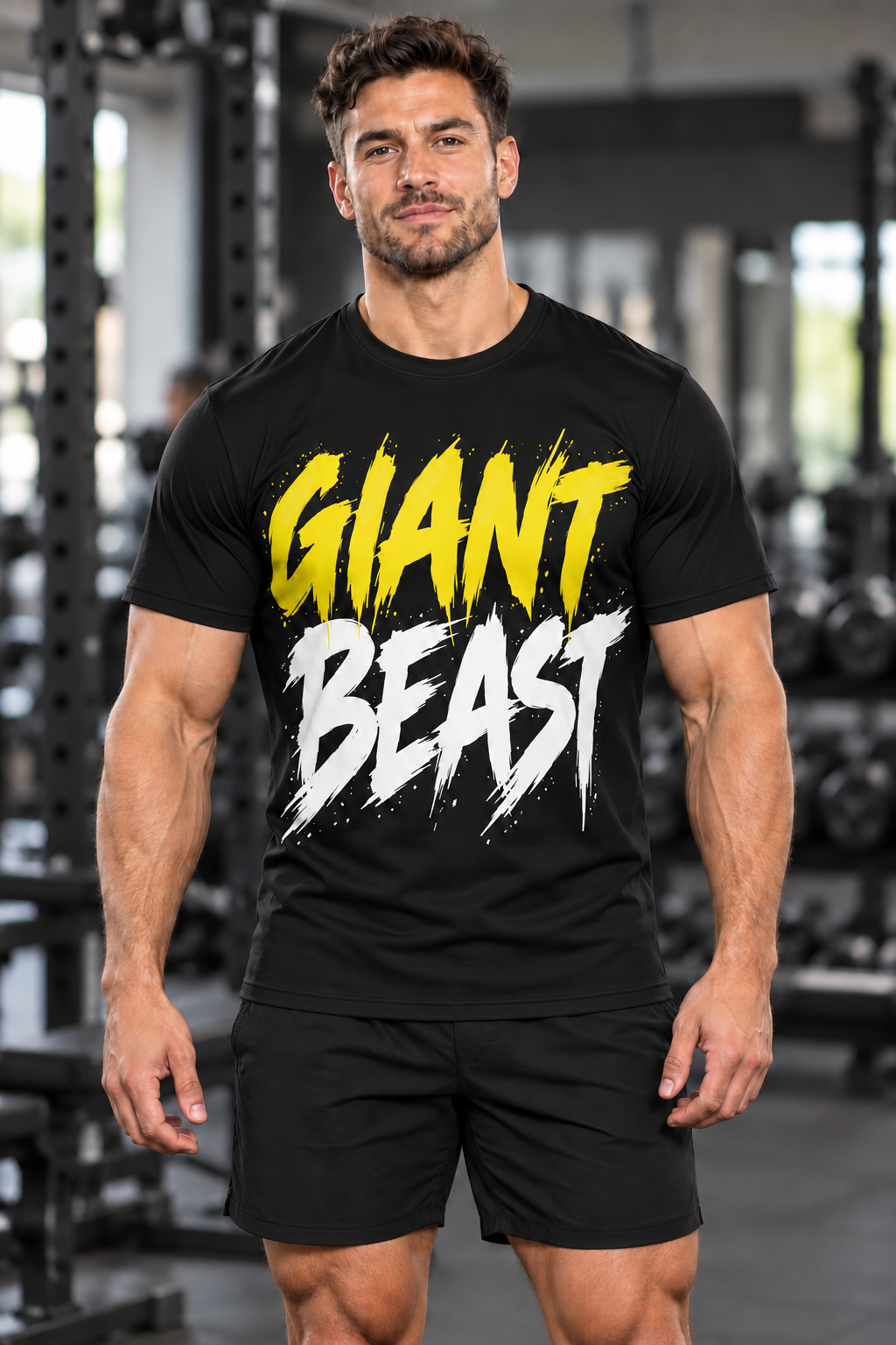 GIANT BEAST — The Only One | Heren T-shirt Geel/Wit